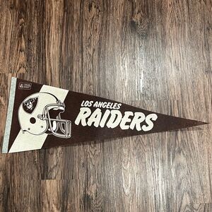 NFL Los Angeles Raiders 1980s Vintage Felt Pennant Flag